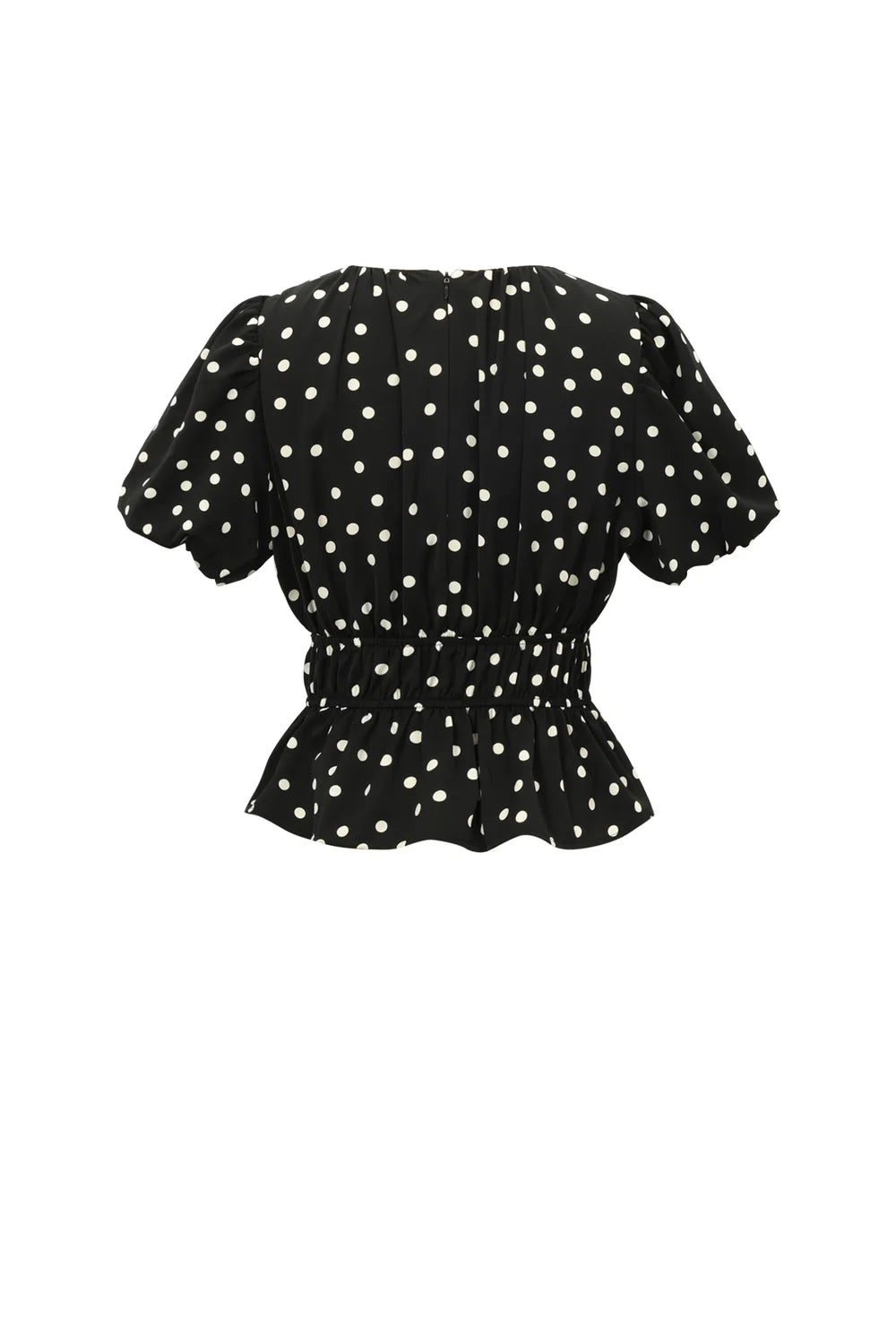 Peplum top met stippen